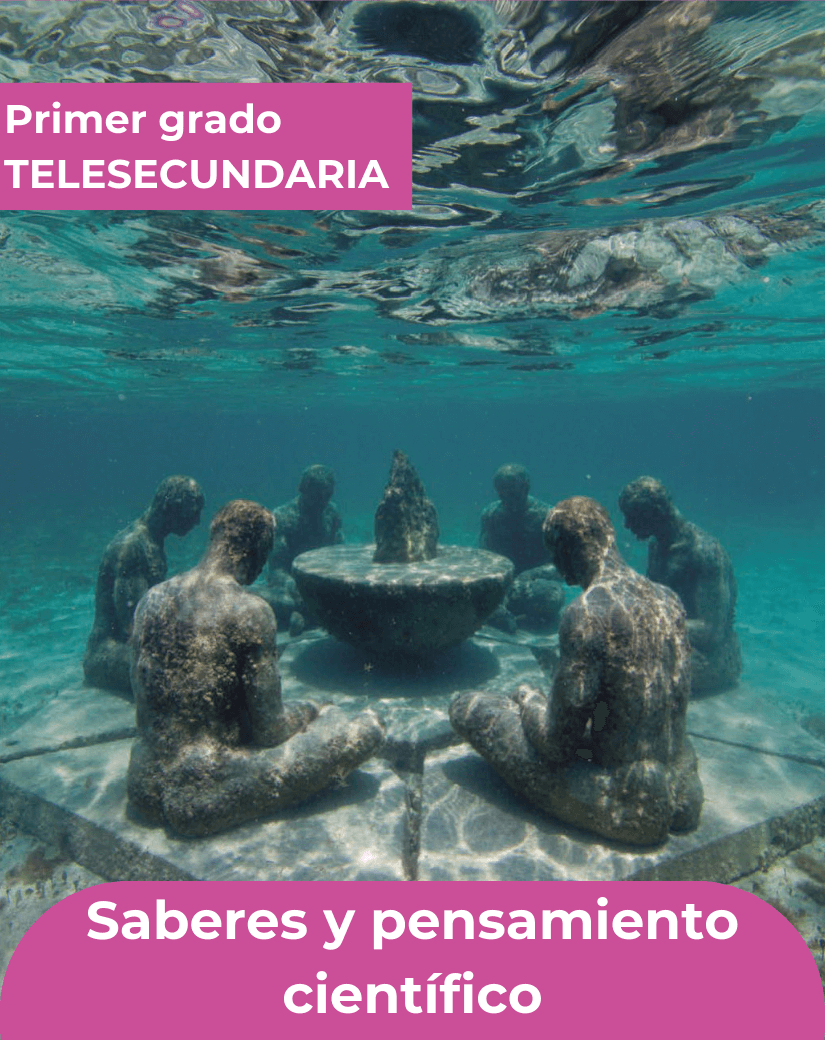 Ficha técnica del libro Saberes y pensamiento científico de primer grado de telesecundaria.