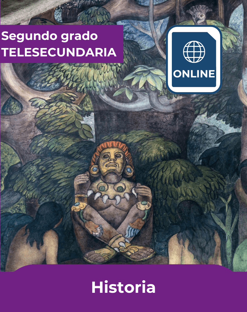 Portada del libro digital de Historia de segundo grado de telesecundaria.