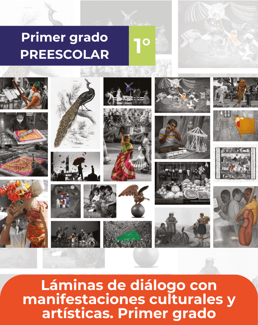 libro Láminas de diálogo con manifestaciones culturales y artísticas primer grado