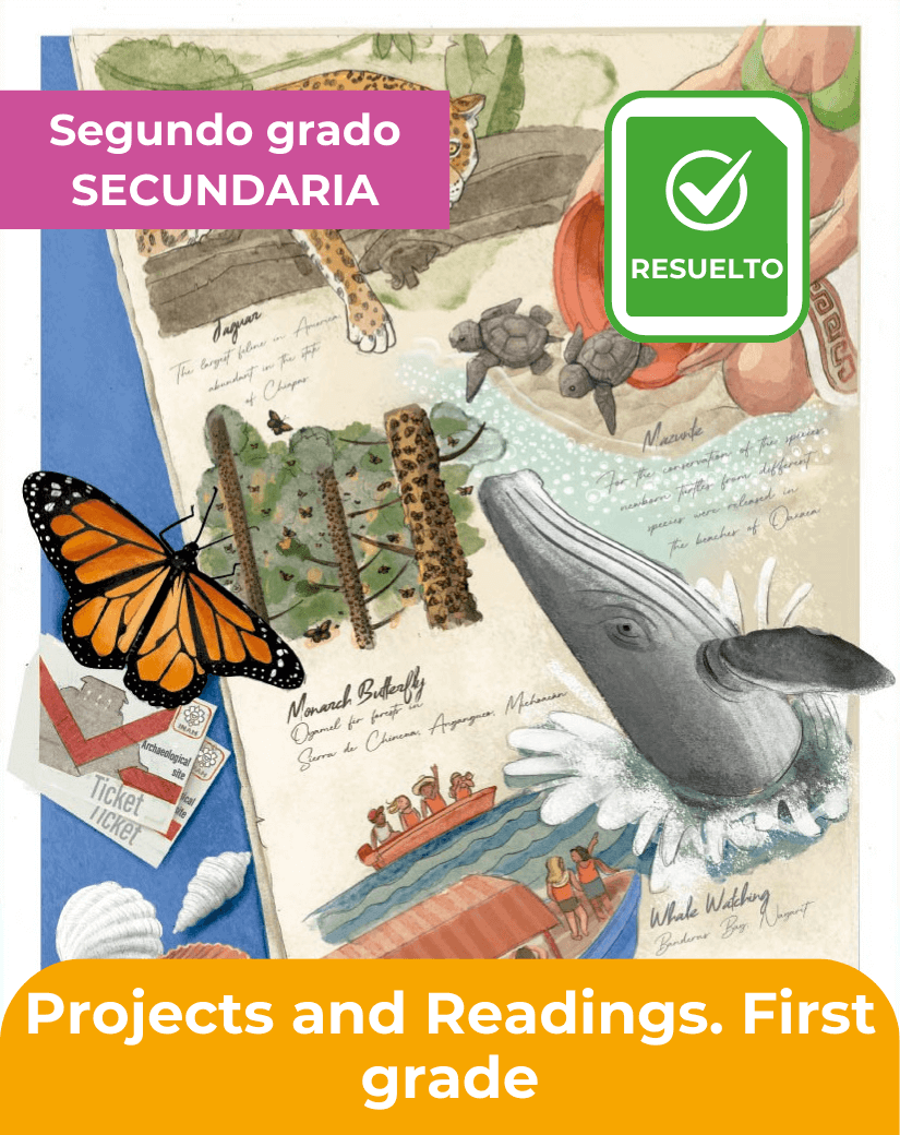 libro resuelto Projects and readings segundo de secundaria