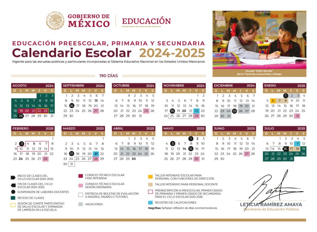 calendario escolar 2024-2025